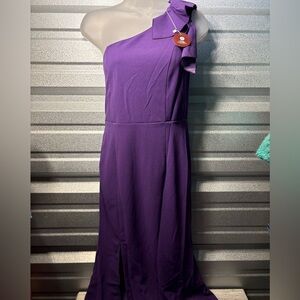 Wear Classic Classic One-Shoulder Purple Dress
